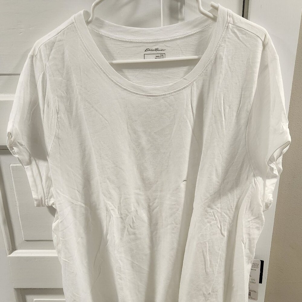 Eddie Bauer contrast stich hem T-shirt 2XL